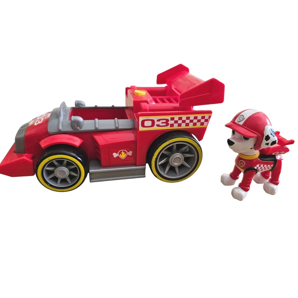 Paw Patrol Ready Race Rescue Marshall Deluxe Pull Back Race Car with Sounds 03